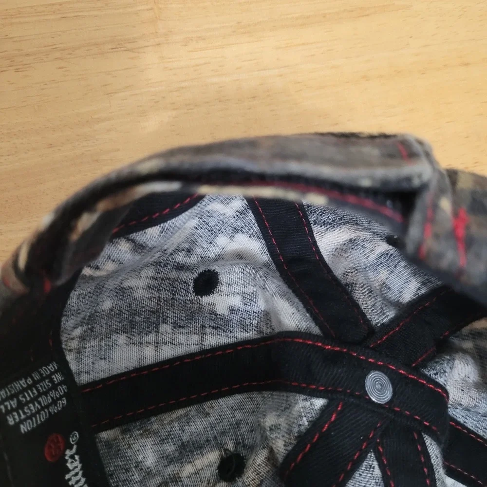 Black Antler Camo Hunting Hat Adjustable Strap Embroidered Antlers Cap - Picture 8 of 8